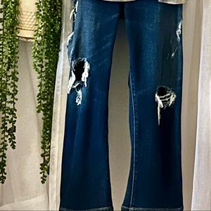 Lane Bryant Jeans with Straight Leg-destructed. Size 14 Petite